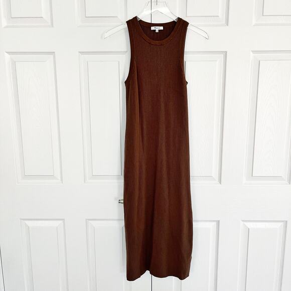 Madewell Sleeveless Midi Sweater Dress in Forage - Picture 3 of 9